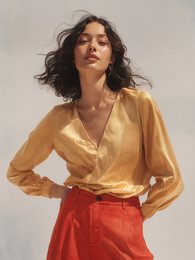 Bronze Silk Blouse